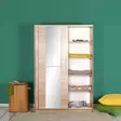 Sonomo-vaatekaappi: Tyylikäs ja kestävä 100% melamiinipinnoitettu liukuovellinen kaappi, 120x182x52 cm, useilla hyllyillä - Vaatekaapit - 8682870657878 - 4