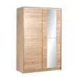 Sonomo-vaatekaappi: Tyylikäs ja kestävä 100% melamiinipinnoitettu liukuovellinen kaappi, 120x182x52 cm, useilla hyllyillä - Vaatekaapit - 8682870657878 - 1