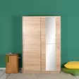 Sonomo-vaatekaappi: Tyylikäs ja kestävä 100% melamiinipinnoitettu liukuovellinen kaappi, 120x182x52 cm, useilla hyllyillä - Vaatekaapit - 8682870657878 - 2