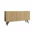 Tammi Konsoli - Moderni Huonekalu, 150x76x40 cm, 18 mm Melamiinipinnoitettu Lastulevy, Muovijalat, Useita Hyllyjä - Lipastot ja senkit - 8682870971448 - 4