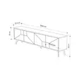 TV-taso Anthracite 180x50x29,6 cm - 100% Melamiinipinnoitettu Lastulevy, Pehmeästi Sulkeutuvat Saranat, Metallijalat - TV-tasot - 8684283133888 - 6