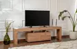 TV-taso, atlantinmänty, 180cm x 50cm x 31,3cm, kestävä, tilava, tyylikäs - TV-tasot - 8684283112098 - 2
