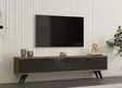 TV-taso, Huonekalut, Atlantic Pine Antracite, 100% Melamiinipinnoitettu Lastulevy, 160x35x25 cm, Useita Hyllyjä, Lisäsäilytys - TV-tasot - 8684282618188 - 2