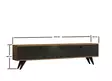 TV-taso, Huonekalut, Atlantic Pine Antracite, 100% Melamiinipinnoitettu Lastulevy, 160x35x25 cm, Useita Hyllyjä, Lisäsäilytys - TV-tasot - 8684282618188 - 7
