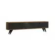 TV-taso, Huonekalut, Atlantic Pine Antracite, 100% Melamiinipinnoitettu Lastulevy, 160x35x25 cm, Useita Hyllyjä, Lisäsäilytys - TV-tasot - 8684282618188 - 1