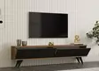 TV-taso, Huonekalut, Atlantic Pine Antracite, 100% Melamiinipinnoitettu Lastulevy, 160x35x25 cm, Useita Hyllyjä, Lisäsäilytys - TV-tasot - 8684282618188 - 5