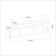 TV-taso, saksanpähkinä, 192 cm leveä, kestävä, LED-valaistu - TV-tasot - 8683743316038 - 7