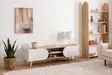 TV-taso Sapphire White - 100% Melamiinipinnoitettu Lastulevy, 18mm, 160x40x45cm, Moderni ja Tyylikäs Säilytysratkaisu - TV-tasot - 8684282596608 - 4