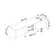 TV-taso Sapphire White - 100% Melamiinipinnoitettu Lastulevy, 18mm, 160x40x45cm, Moderni ja Tyylikäs Säilytysratkaisu - TV-tasot - 8684282596608 - 7