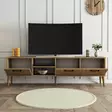 TV-taso, tammi, 180 cm leveä, kestävä, tilava - TV-tasot - 8683743796878 - 4