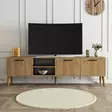 TV-taso, tammi, 180 cm leveä, kestävä, tilava - TV-tasot - 8683743796878 - 2