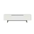 TV-taso, valkoinen, 100% melamiinipinnoitettu lastulevy, 18 mm, 160x45,1x35,5 cm, metallijalat, 1 paketti - TV-tasot - 8684282369028 - 7