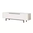 TV-taso, valkoinen, 100% melamiinipinnoitettu lastulevy, 18 mm, 160x45,1x35,5 cm, metallijalat, 1 paketti - TV-tasot - 8684282369028 - 6