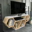 TV-taso, Valkoinen Sonomo, 100% Melamiinipinnoitettu, 18 mm, 140x29,6x55,5 cm, Tyylikäs ja Kestävä Huonekalu - TV-tasot - 8683743120918 - 4