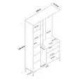 Tyylikäs ja Toimiva Eteisen Hall Stand - Pähkinä Valkoinen, 120x198,6x37,5 cm, 100% Melamiinipinnoitettu E1 Laatu Chipboard - Eteiskaapit - 8684282480808 - 9