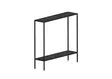 Tyylikäs Musta Sivupöytä - 100% Melamiinipinnoitettu Lastulevy, 18mm, Metallijalat, Koko: 83x78x21 cm - Sivu- ja apupöydät - 8683742474968 - 7