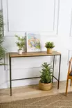 Tyylikäs musta sivupöytä - 100% melamiinipinnoitettu lastulevy, metallijalat, koko: 100x80x30 cm, kestävä ja moderni - Sivu- ja apupöydät - 8683742474838 - 2