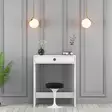Tyylikäs Valkoinen Meikkipöytä - 100% Melamiinipinnoitettu Lastulevy, 18mm Paksuus, 70x40x84,7cm, Yksi Paketti - Meikkipöydät - 8684282088578 - 2