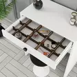 Tyylikäs Valkoinen Meikkipöytä - 100% Melamiinipinnoitettu Lastulevy, 18mm Paksuus, 70x40x84,7cm, Yksi Paketti - Meikkipöydät - 8684282088578 - 5
