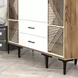 Vaatekaappi - Tyylikäs ja Kestävä 100% Melamiinipinnoitettu Lastulevy, Pähkinä Valkoinen, 160x47,5x201,4 cm - Vaatekaapit - 8684282089438 - 5