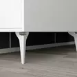 Valkoinen Hopea Konsoli 150x40x79 cm - 100% Melamiinipinnoitettu Lastulevy, 18 mm Paksuus, 2 Pakettia - Lipastot ja senkit - 8684282612728 - 7