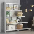 Valkoinen Kirjahylly - 100% Melamiinipinnoitettu Lastulevy, 18mm, 122x120x20cm, Useita Hyllyjä, Seinään Kiinnitettävä - Kirjahyllyt - 8681875025668 - 3