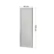 Valkoinen Pier Glass Peili 40x105x2 cm - 100% MDF, Ekologinen Flotal-E, Seinään Kiinnitettävä, Ajaton Sisustuselementti - Peilit - 8683743822768 - 1