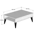 Valkoinen sohvapöytä - 100% Melamiinipinnoitettu Lastulevy, 18mm Paksuus, 90x34,6x60cm, 2 Pakkausta, Tyylikäs ja Kestävä - Sohvapöydät - 8681875827958 - 4