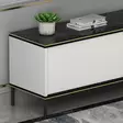 Valkoinen TV-taso 180x45,2x35 cm - Kestävä 100% Melamiinipinnoitettu Lastulevy, Useita Hyllyjä, Seinään Kiinnitettävä - TV-tasot - 8684282041658 - 6