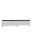 Valkoinen TV-taso 180x45,2x35 cm - Kestävä 100% Melamiinipinnoitettu Lastulevy, Useita Hyllyjä, Seinään Kiinnitettävä - TV-tasot - 8684282041658 - 8