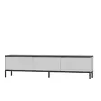 Valkoinen TV-taso 180x45,2x35 cm - Kestävä 100% Melamiinipinnoitettu Lastulevy, Useita Hyllyjä, Seinään Kiinnitettävä - TV-tasot - 8684282041658 - 1