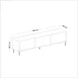 Valkoinen TV-taso 180x45,2x35 cm - Kestävä 100% Melamiinipinnoitettu Lastulevy, Useita Hyllyjä, Seinään Kiinnitettävä - TV-tasot - 8684282041658 - 10