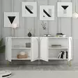 Valkokultainen Konsoli 180x80x35 cm - 100% Melamiinipinnoitettu Lastulevy, 3 Pakettia, Helppo Kokoaminen - Lipastot ja senkit - 8684282640158 - 3