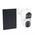 Videovalvontakamera PNI IP792 kaksoislinssi 2MP + 2MP, aurinkopaneeli 3W, sisäänrakennettu 6000mAh akku, liiketunnistus, microSD-korttipaikka, pimeänäkö, kaksisuuntainen ääni, IP65 - PNI tuotteet - 5949066535628 - 7