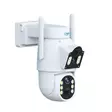 Videovalvontakamera PNI IP792 kaksoislinssi 2MP + 2MP, aurinkopaneeli 3W, sisäänrakennettu 6000mAh akku, liiketunnistus, microSD-korttipaikka, pimeänäkö, kaksisuuntainen ääni, IP65 - PNI tuotteet - 5949066535628 - 9