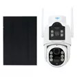 Videovalvontakamera PNI IP792 kaksoislinssi 2MP + 2MP, aurinkopaneeli 3W, sisäänrakennettu 6000mAh akku, liiketunnistus, microSD-korttipaikka, pimeänäkö, kaksisuuntainen ääni, IP65 - PNI tuotteet - 5949066535628 - 3
