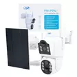Videovalvontakamera PNI IP792 kaksoislinssi 2MP + 2MP, aurinkopaneeli 3W, sisäänrakennettu 6000mAh akku, liiketunnistus, microSD-korttipaikka, pimeänäkö, kaksisuuntainen ääni, IP65 - PNI tuotteet - 5949066535628 - 1