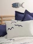 Yhden hengen pussilakanasetti Ranforce, tummansininen valkoinen, 160 x 220 cm, pehmeä, kestävä, hengittävä - Lakanat ja tyynyliinat - 8683742575078 - 3