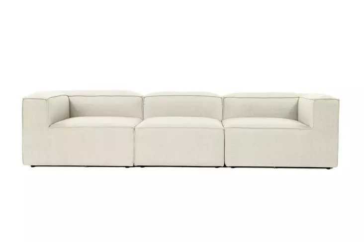 3-istuttava sohva, ecru, 297 cm leveä, kestävä, mukava - Sohvat - 8684282430698 - 1