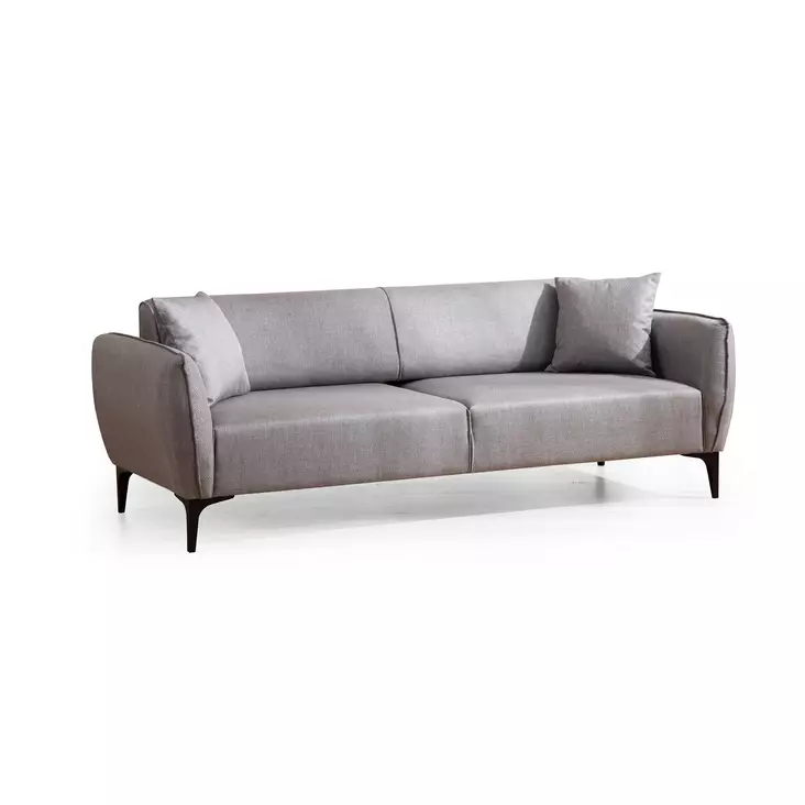 3-istuttava sohva, harmaa, 220 cm leveä, mukava, kestävä - Sohvat - 8683342950558 - 1