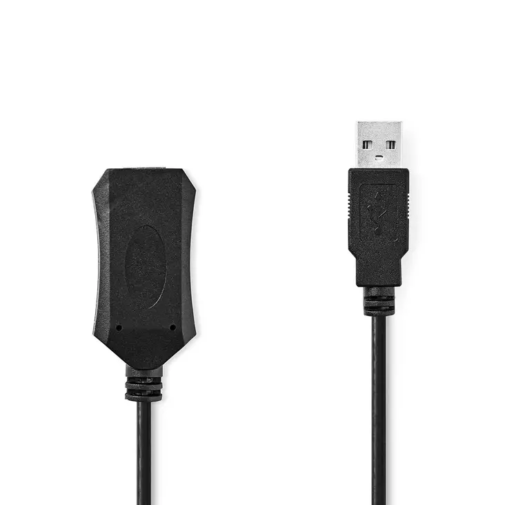Aktiivinen USB-kaapeli | USB 2.0 | USB-A Uros | USB-A Naaras | 480 Mbps | 5.00 m | Pyöreä | Niklattu | PVC | Kupari | Label - Tietokone ja verkko - 5412810421848 - 1