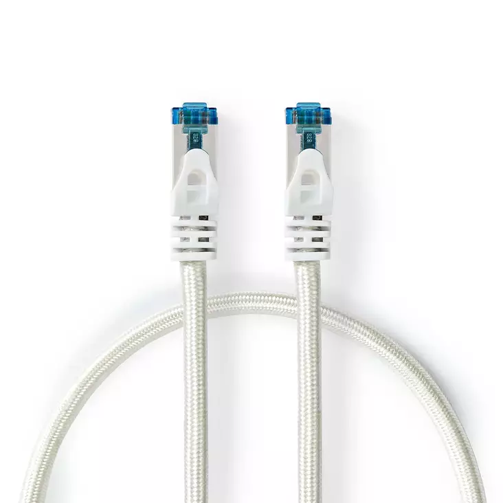 CAT6a verkkokaapeli | S/FTP | RJ45 uros | RJ45 uros | 2.00 m | Snagless | Pyöreä | Punottu / PVC | Hopea | Laatikko kannella ja ikkunalla - Tietokone ja verkko - 5412810333578 - 1