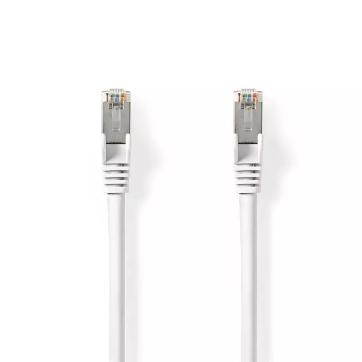Cat 8.1 verkkokaapeli | S/FTP | RJ45 uros | RJ45 uros | 5.00 m | Pyöreä | LSZH | Valkoinen | Label - Tietokone ja verkko - 5412810424528 - 1