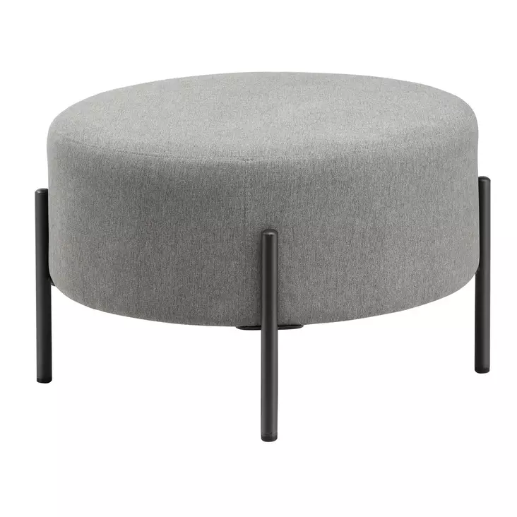 Chic Home Collection Rahi kangasverhoilulla, pyöreä Ø75cm, vaaleanharmaa - Rahit - TN-226768 - 1