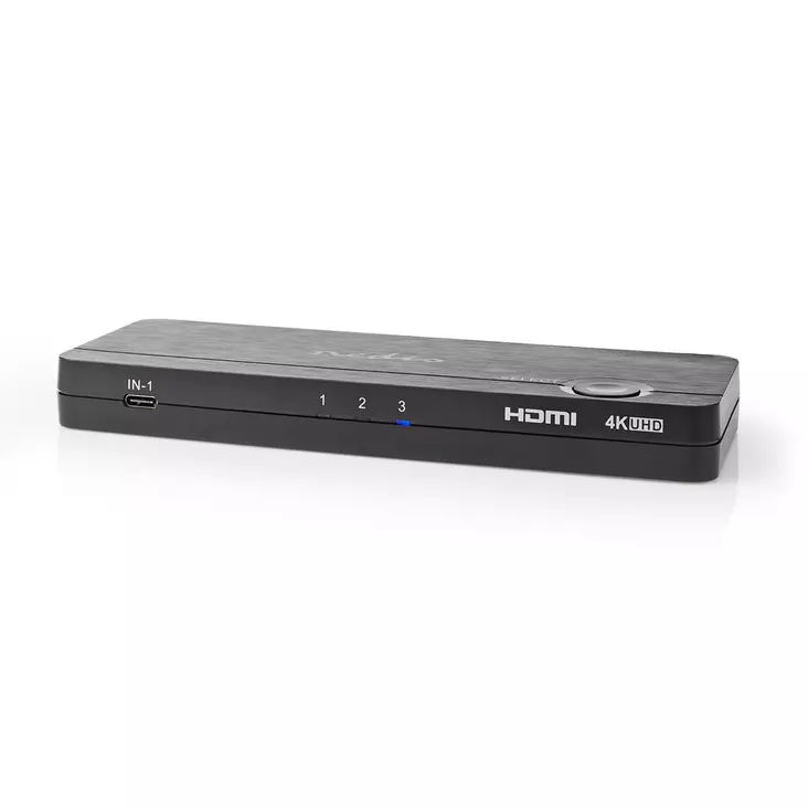HDMI Muunnin | USB-C Female / 2x HDMI Input / 4x USB A Female | 1x HDMI Output | Yksisuuntainen | 4K@60Hz | 18 Gbps | ABS-Muovi | Antrasiitti - Videomuuntimet - 5412810404698 - 1