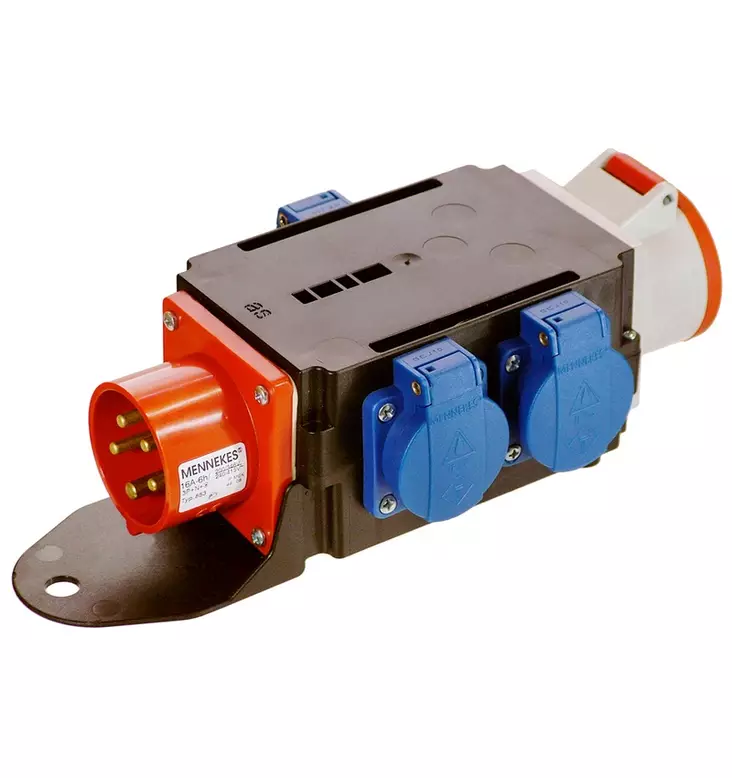 Haaroituspistorasia Mixo 16A/16A+3xSchuko - Pistorasiat ja kytkimet - 4011160605208 - 1