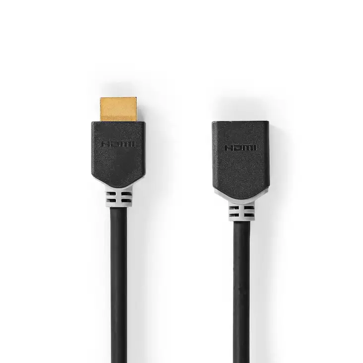 High Speed HDMI Kaapeli Ethernet | HDMI liitin | HDMI Ulostulo | 4K@60Hz | ARC | 18 Gbps | 2.00 m | Pyöreä | PVC | Antrasiitti | Laatikko - HDMI-kaapelit - 5412810412488 - 1
