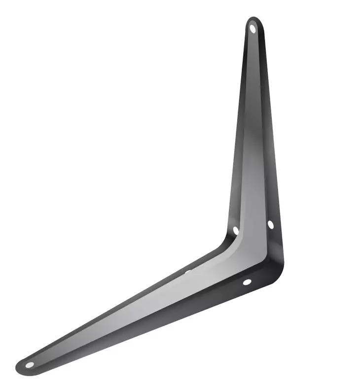Hyllykulma 250 mm x 300 mm harmaa - Hyllynkannattimet ja seinäkiskot - 6401774328958 - 1