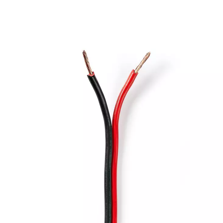 Kaiutinkaapeli | 2 x 1.50 mm² | CCA | 100 m | Pyöreä | PVC | Musta / Punainen | Kääre - Audiokaapelit - 5412810312528 - 1