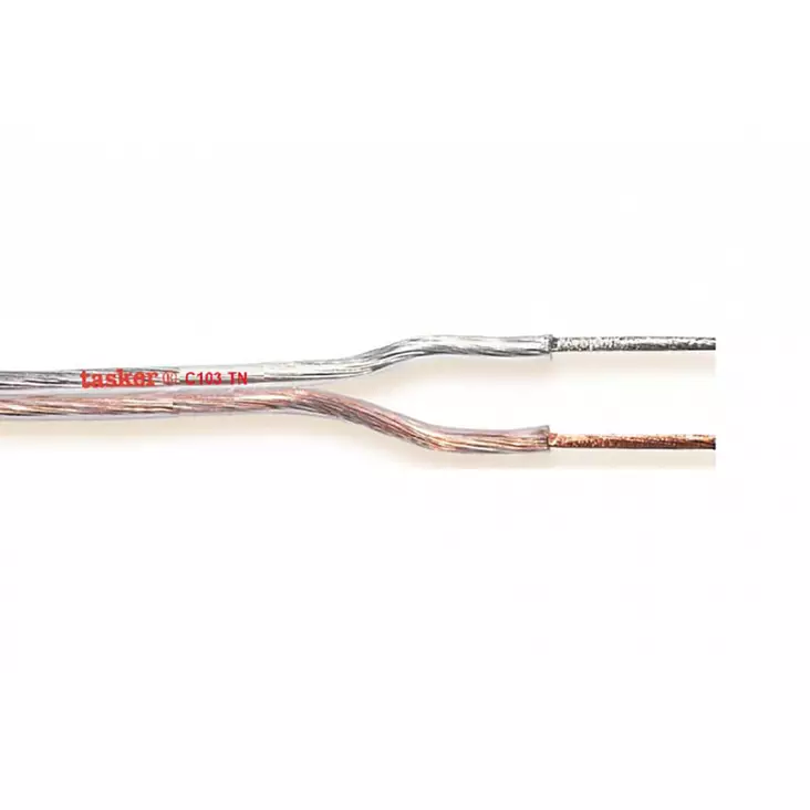 Kaiutinkaapelikela 2x 0.22 mm² 100 m Läpikuultava - Audiokaapelit - 8010246015418 - 10